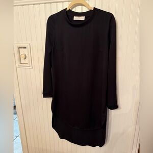 Amanda Uprichard High Low Slitted Black Tunic Size P